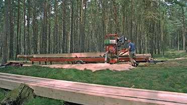 How do you cut logs that are too long or too thick?